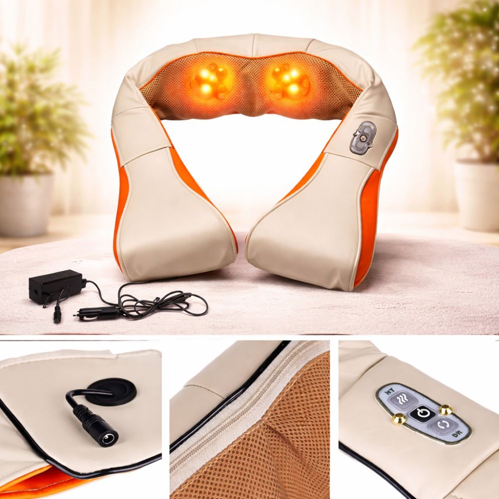 ✨ Masajeador Cervical Eléctrico Shiatsu Pro